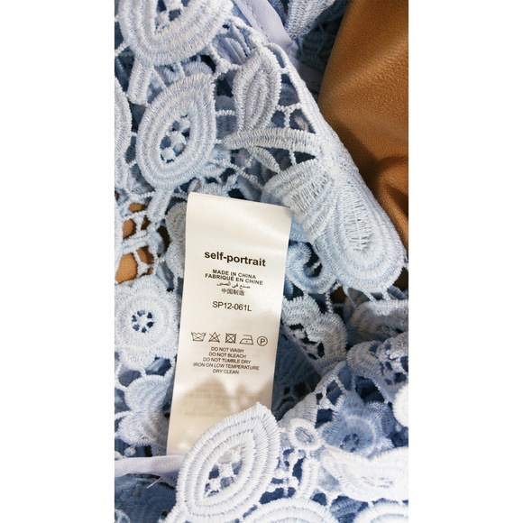 SELF-PORTRAIT Blue 3D Floral Guipure Lace Mini - Picture 8 of 8